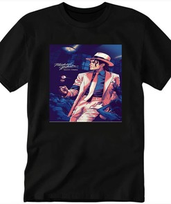 Michael Jackson Smooth Criminal Unisex Adults Cotton Black T-Shirt