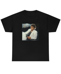 Michael Jackson T-Shirt - Thriller Album Cover - Vintage Music T-Shirt - Michael Jackson Gift - Unisex Heavy Cotton Tee