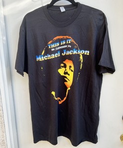 Michael Jackson This Is It 50 London O2 Black  T Shirt