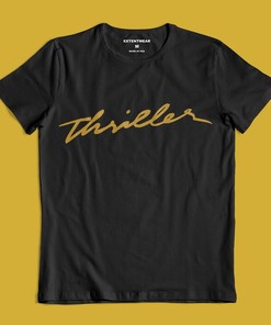 Michael Jackson - Thriller - Gold Logo T-Shirt, Michael Jackson Tee, Thriller T-Shirt