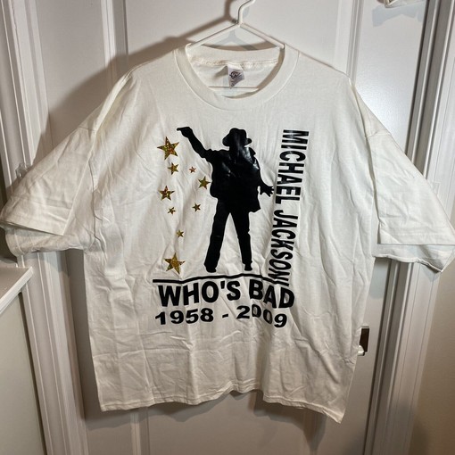 Michael Jackson Who'S Bad Gildan Tag Shirt Vintage Rare Never Worn