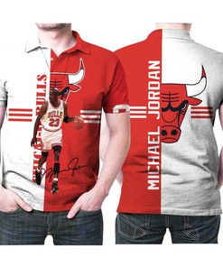 Michael Jordan 23 Chicago Bulls Signature 3d Printed Gift For Michael Jordan Fan Polo Shirt All Over Print Shirt 3d T-shirt