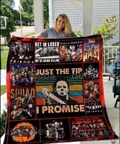 Michael Myers Halloween Horror Just The Tip I Promise Funny Quilt Blanket Bedding Set