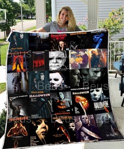 Michael Myers Halloween Horror Scary Movie Quilt Blanket Bedding Set