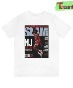 Micheal Jordan Slam Cover Nba Basketball Chicago Bulls Nba T-Shirt