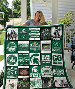 Michigan State Spartans Collected Ncaa Quilt Blanket Bedding Set