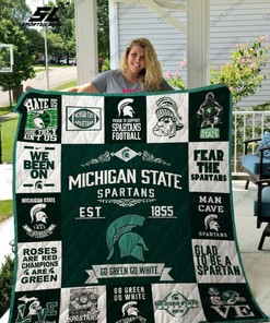 Michigan State Spartans Ncaa Quilt Blanket Bedding Set