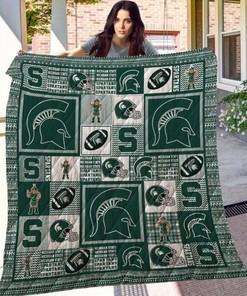 Michigan State Spartans Quilt Blanket Bedding Set