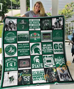 Michigan State Spartans Quilt Blanket Bedding Set