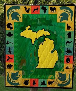 Michigan V1 Quilt Blanket Bedding Set