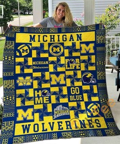 Michigan Wolverines 2 Quilt Blanket Bedding Set