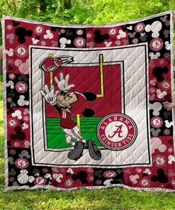 Mickey Alabama Crimson Tide Quilt Blanket Bedding Set