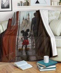 Mickey And Disney Land Funny Sherpa Blanket Fleece Blanket Funny Gifts