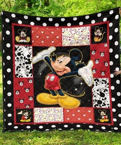 Mickey Disney Cartoon Fan Gift Idea Quilt
