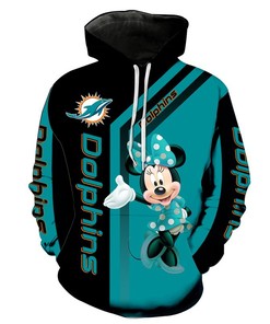 Mickey Miami Dolphins Hoodie With Minnie Limited Edition Over Print Full 3D