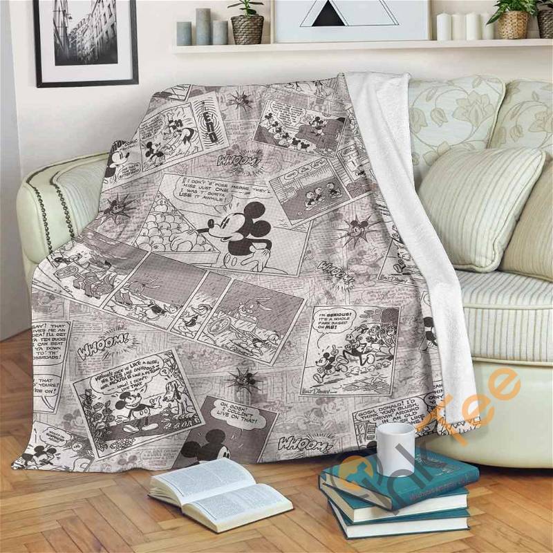 Mickey Mouse Comics Disney Sherpa Blanket Fleece Blanket Funny Gifts