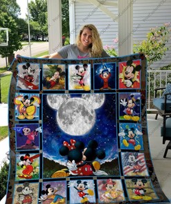 Mickey Mouse Full Moon Quilt Blanket Bedding Set