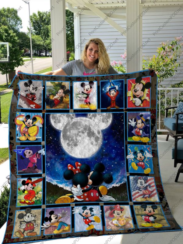 Mickey Mouse Full Moon Quilt Blanket Bedding Set