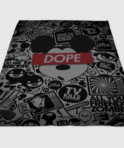 Mickey Mouse Hype Sherpa Fleece Blanket Gifts for Family, for Couple