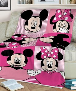 Mickey Mouse Minnie Mouse Gift, Disney Mickey Mouse Minnie Mouse Gift For Fan Comfy Throw Blanket Gift