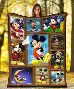 Mickey Plush Blanket Carton Blanket Bedding Sherpa Fleece Blanket Gifts for Family, for Couple