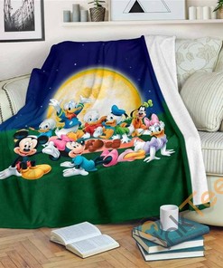 Mickey and Donald Picnic Disney Sherpa Blanket Fleece Blanket Funny Gifts