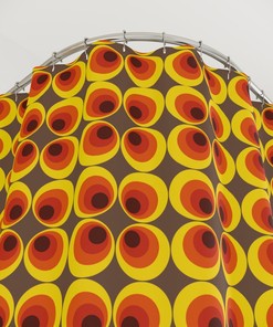 Mid Century Mod Shower Curtain, Orange/Yellow/Brown Op Art Modern Abstract Geometric Bath Curtains