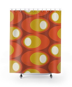 Mid Century Modern Personalized Shower Curtain With Mcm Design For Bathroom Decor