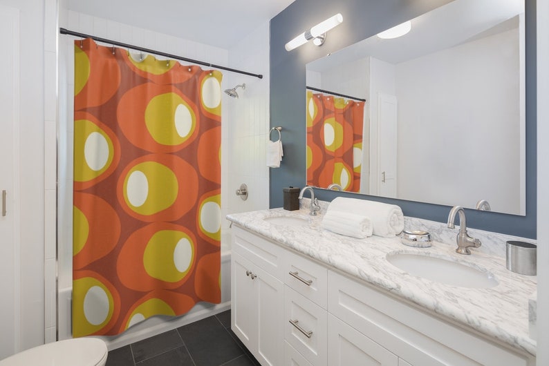 Mid Century Modern Personalized Shower Curtain With Mcm Design For Bathroom Decor - Image 3