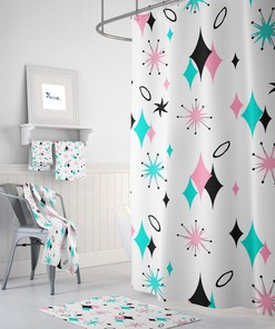 Mid Century Modern Shower Curtain