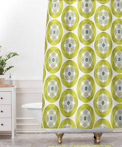Mid Century Modern Shower Curtain, Fabric Shower Curtain, Bathroom Decor, Bath Curtain, Geometric Shower Curtain