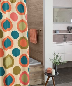 Mid Century Modern Shower Curtain Mcm Shower Accessory, Retro Bathroom Curtain, Tub Curtain, Retro Shower Curtain