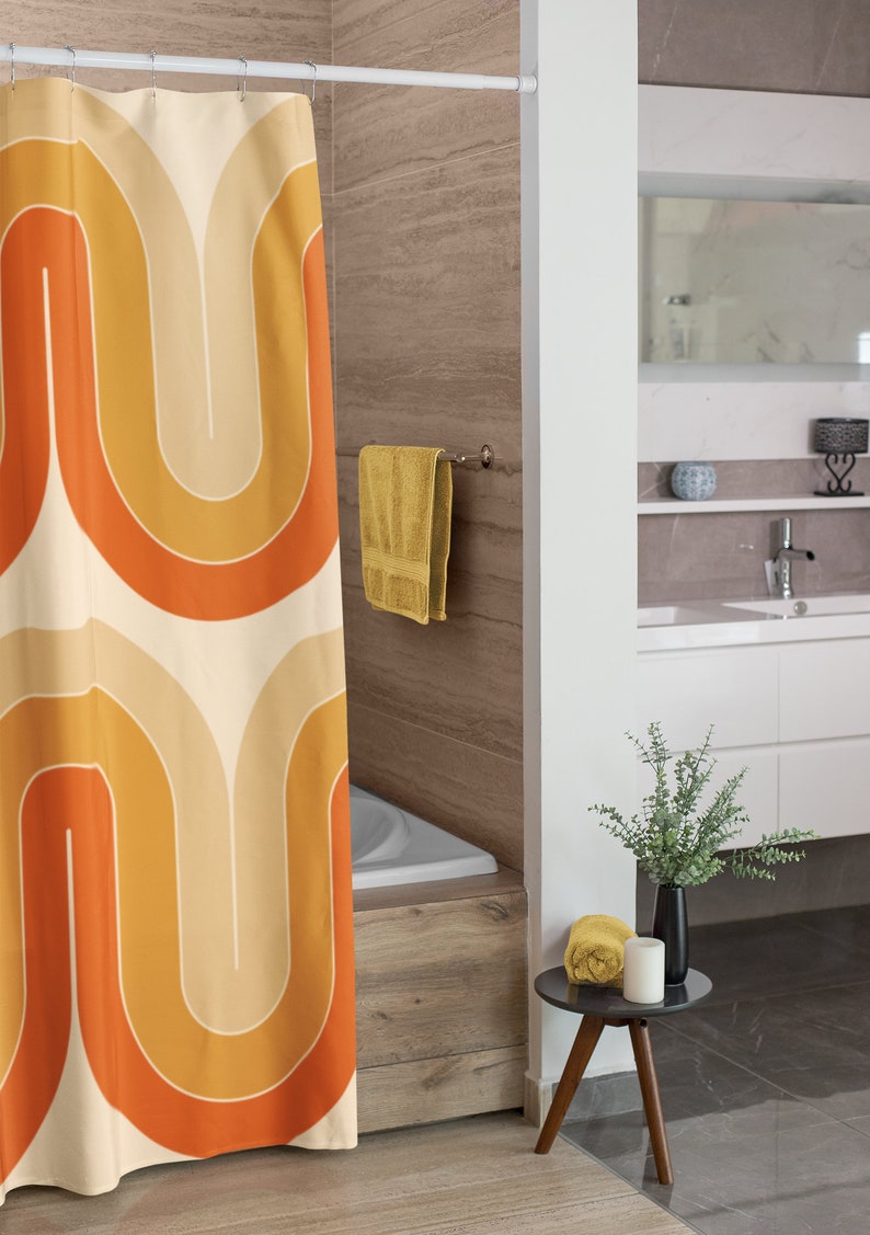 Mid Century Modern Shower Curtains - A Retro Touch To Bathroom, Home Decor - Image 4
