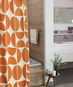 Mid Century Modern Shower Curtains, Mcm Shower Accessory, Retro Bathroom Curtain, Tub Curtain, Retro Bathroom Decor