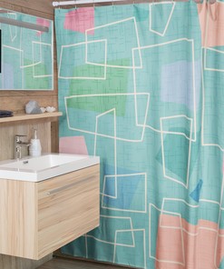Mid Century Modern Shower Curtains, Mcm Shower Accessory, Retro Bathroom Curtain, Tub Curtain, Retro Shower Curtain