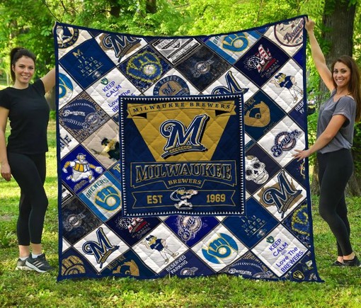 Milwaukee Brewers Quilt Blanket Bedding Set for Home Décor