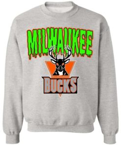 Milwaukee Bucks  Halloween  Vintage Nba Crewneck Sweatshirt