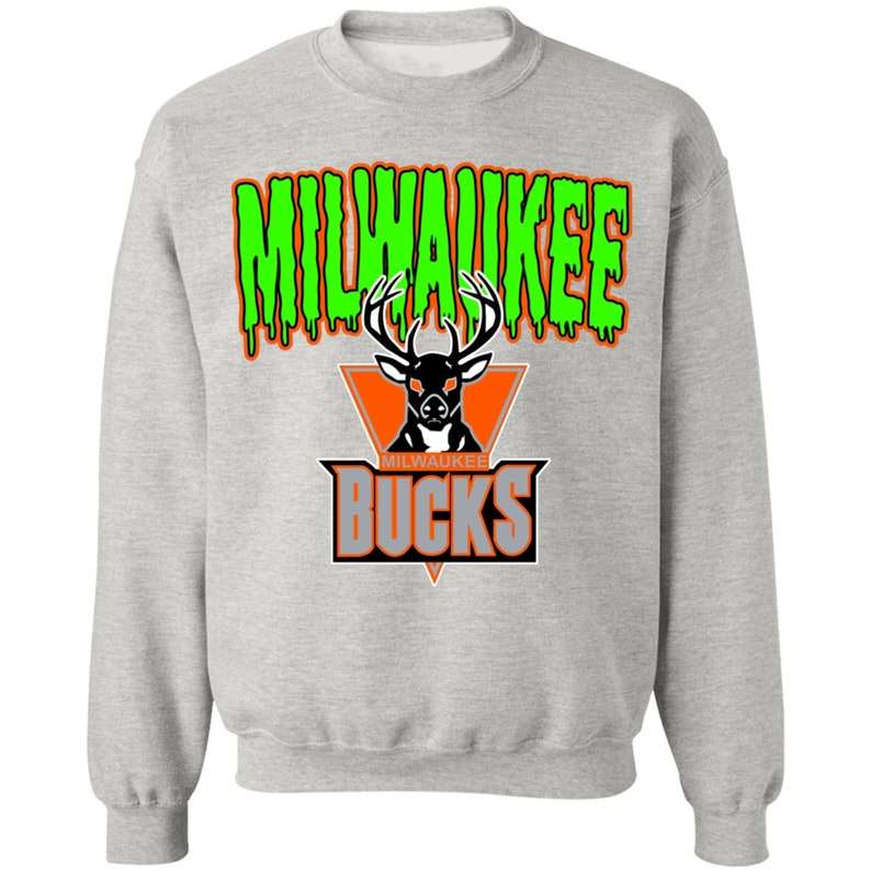 Milwaukee Bucks Halloween Vintage Nba Crewneck Sweatshirt