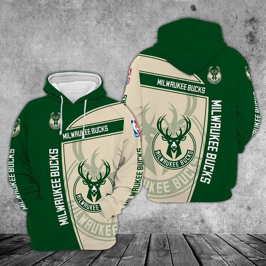 Milwaukee Bucks Hoodie 3D Basketball for Fans - Image 2