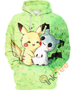 Mimikyu And Pikachu Hoodie 3D