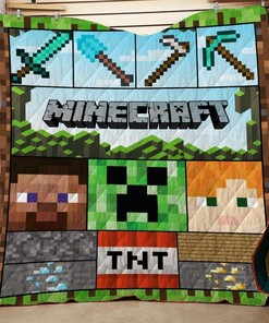 Minecraft Quilt Blanket Bedding Set for Home Décor