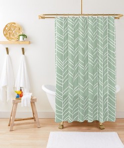 Minimalist Shower Curtain Abstract Art Eco-Friendly Waterproof Extra Durable Curtain Minimalist Decor