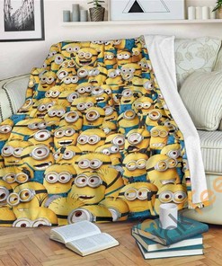 Minion Sherpa Fleece Blanket Gifts for Family