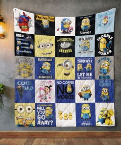 Minions Albums Design Quilt Blanket Bedding Set