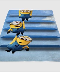 Minions Despicable Sherpa Fleece Blanket Gifts for Family, for Couple