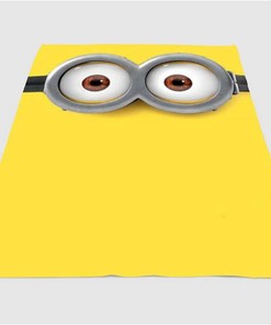 Minions Eyes Sherpa Fleece Blanket Gifts for Family, for Couple