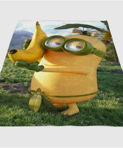 Minions My Banana Sherpa Fleece Blanket Gifts for Family, for Couple