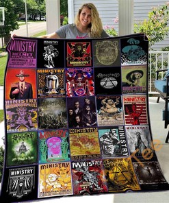 Ministry-Themed Quilt Blanket Bedding Set with Customizable Name or Sentence
