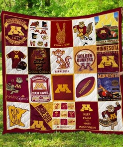 Minnesota Golden Gophers Ncaa Quilt Blanket Bedding Set