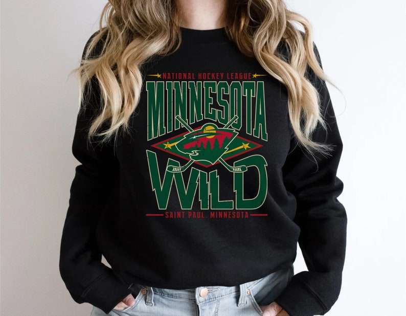 Minnesota Hockey 90S Nhl Crewneck Sweatshirt